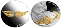 монета 1 лат (монета жизнь)